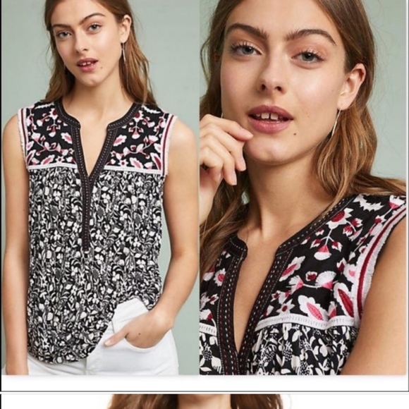 NWT Anthropologie Austin Embroidered Top - Picture 4 of 7